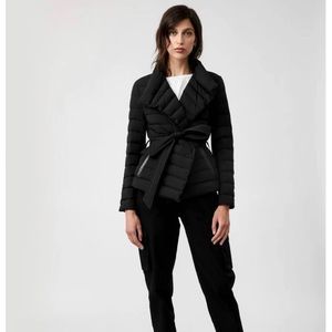 Women’s mackage “Greta” light down puffer with belt